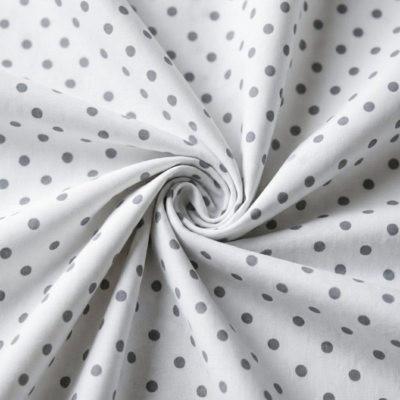 Serene Blooms Cotton Bedsheet (Grey) - 180 TC media 5