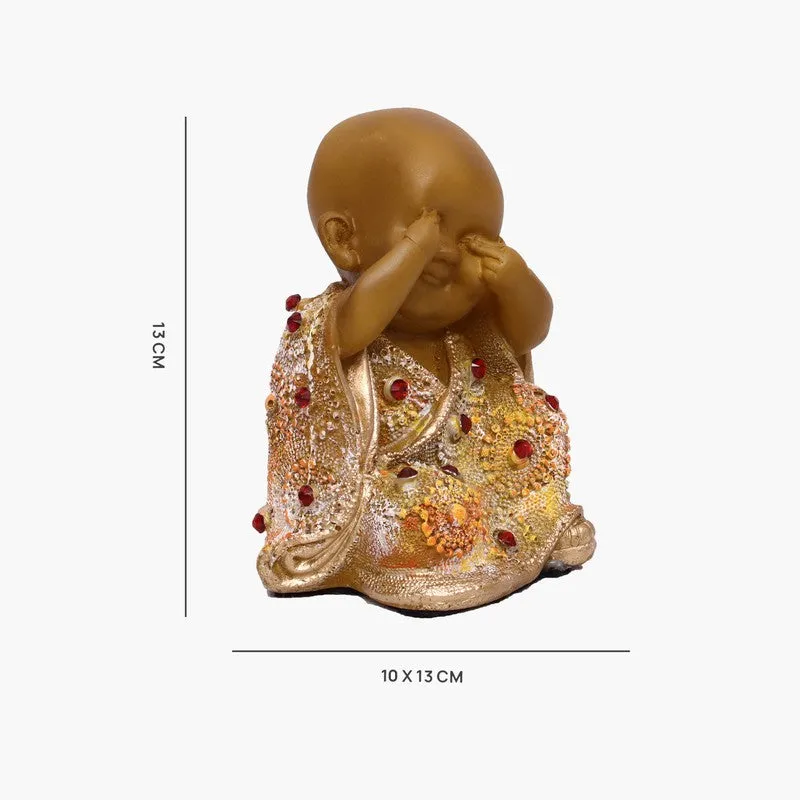 Harmony Laughing Buddha Showpiece - Brown media 7