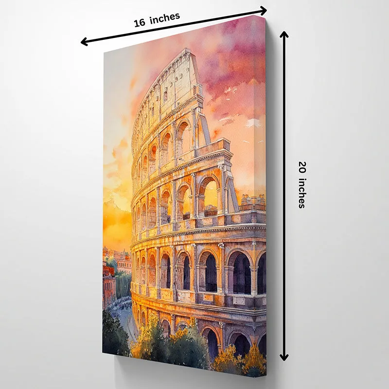 Colosseum Sunset Wall Painting media 5