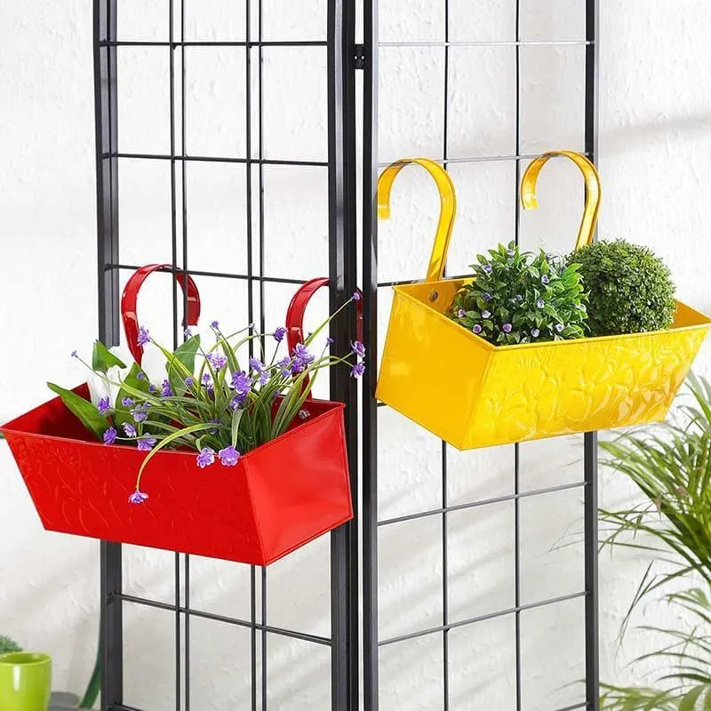 Yin & Yang Planter Set- Red/Yellow media 1
