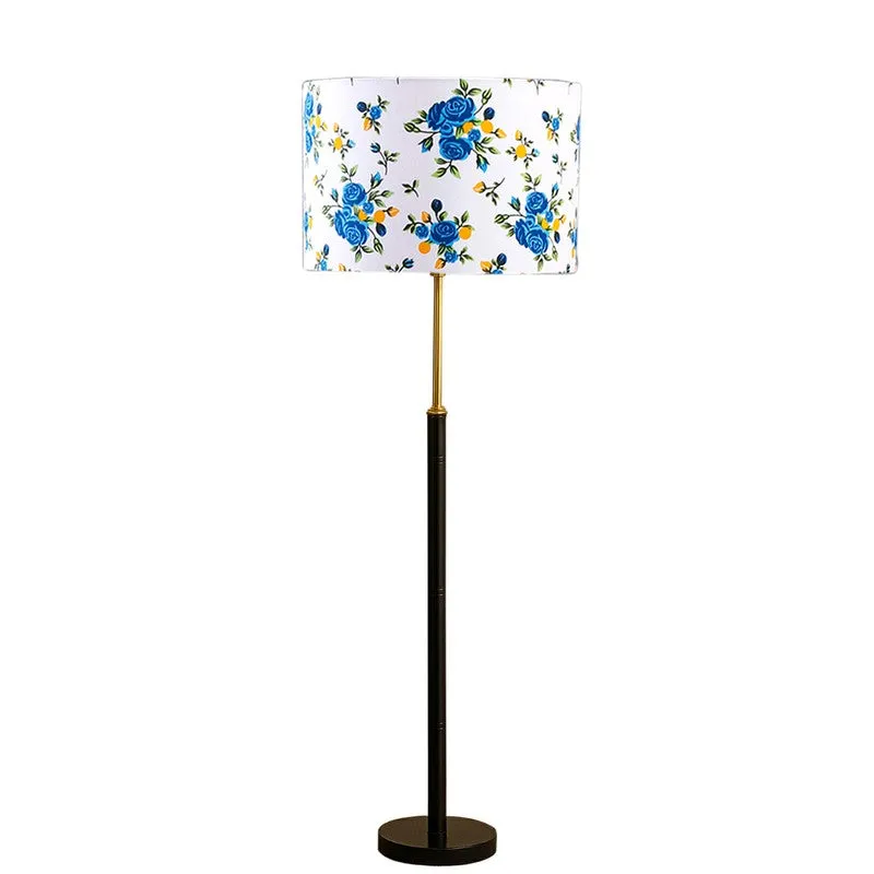 Retro Shine Wooden Floor Lamp - Blue media 5