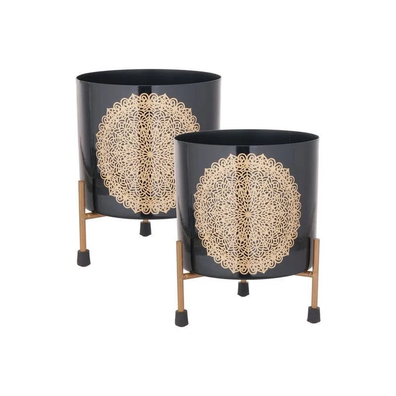 Root & Reside Metal Planters With Stand - Four Piece Set media 4