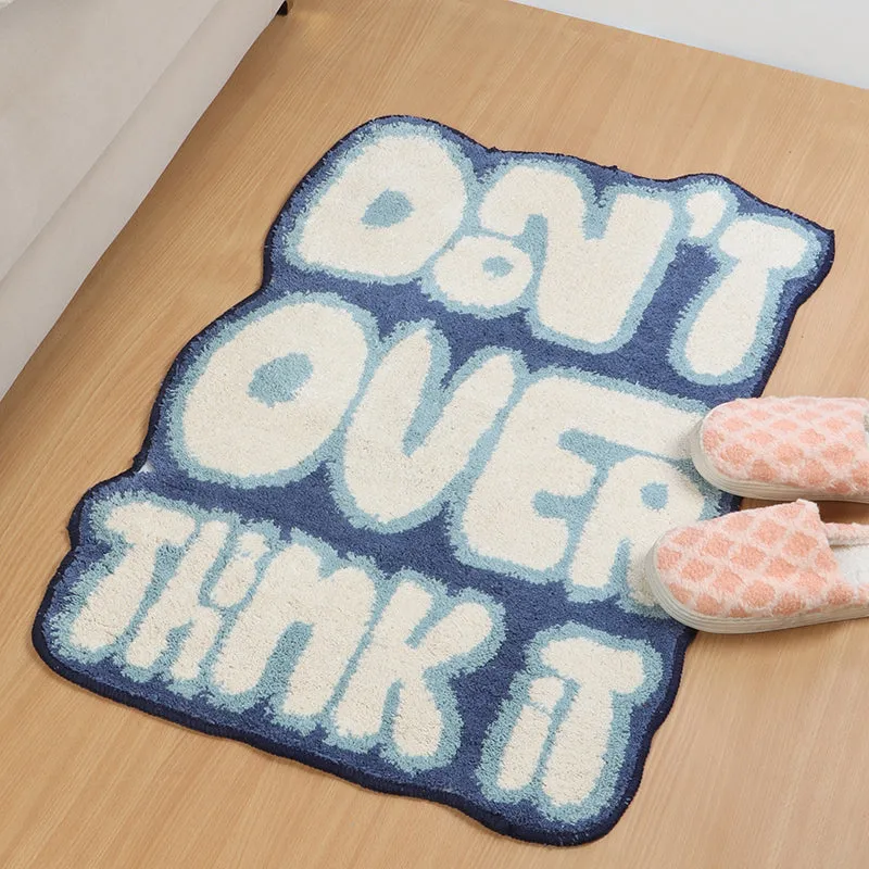 Don't Overthink Poly Cotton Bath Mat media 1