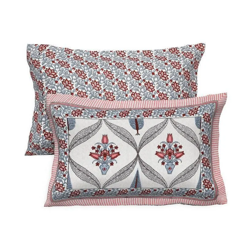 Quade Ethnic Cotton Bedsheet (Pink) - 160 TC media 5
