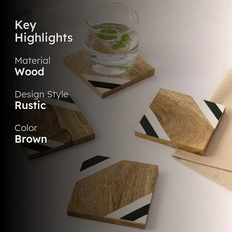 Timberloo Wooden Coaster - Set Of Four media 2