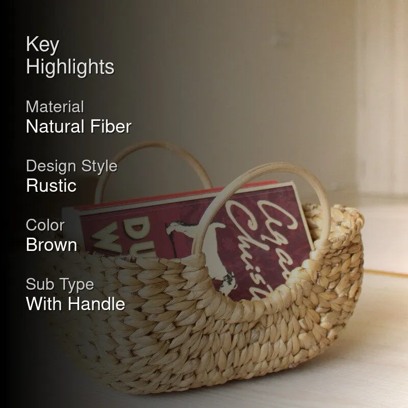 LuxeHarvest Natural Fiber Fruit Basket media 2