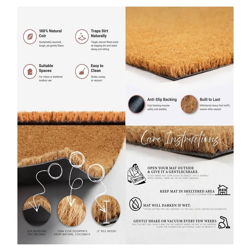 Hello Coir Door Mats - Brown media 5