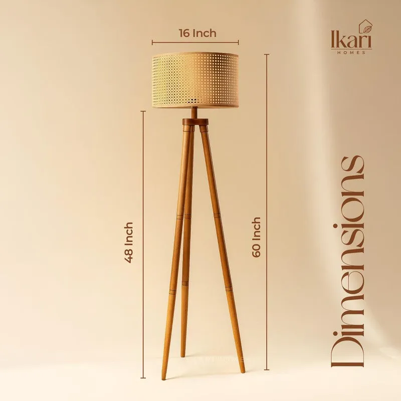 Tripod Glow Acacia Wood Floor Lamp media 12