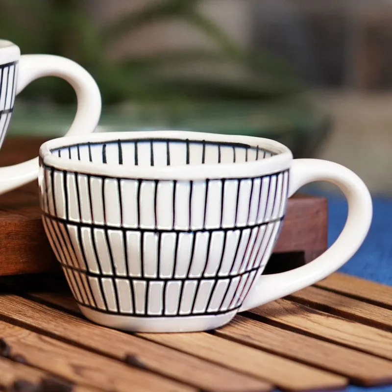 Chevron Waves Ceramic Coffee Mug (230 mL) media 3