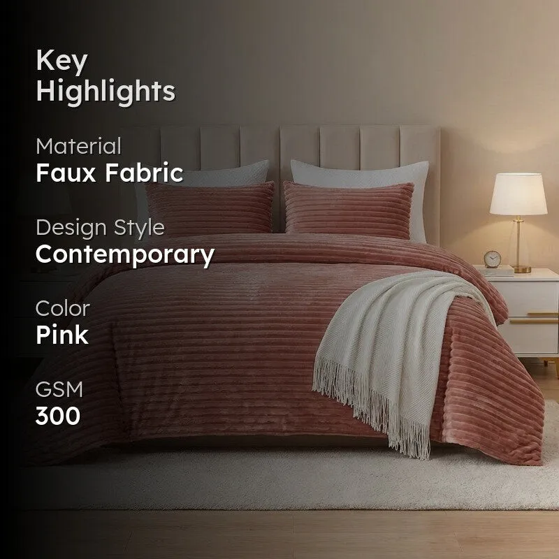 PureDrape Comfort (Pink) Bedding Set - Four Piece Set media 2