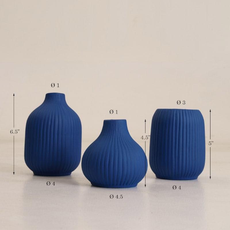 Bisto Vase (Blue) -Set Of Three media 4