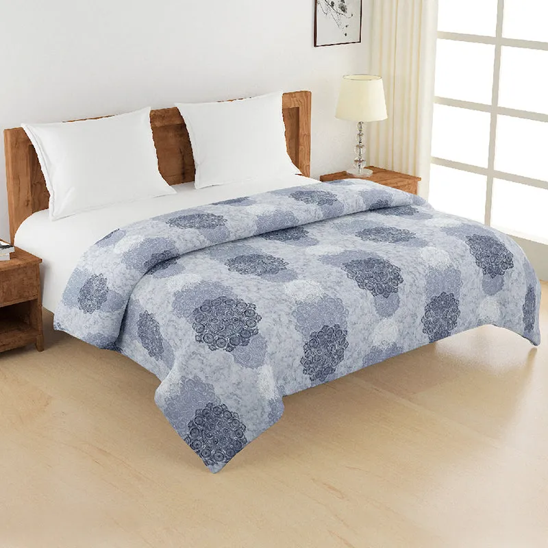 Swayam Calantha Cotton Comforter (Blue) - 150 GSM media 1