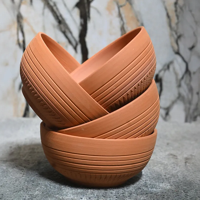 Rhea Terracotta Serving Bowl (220 mL) - Set Of Four media 1
