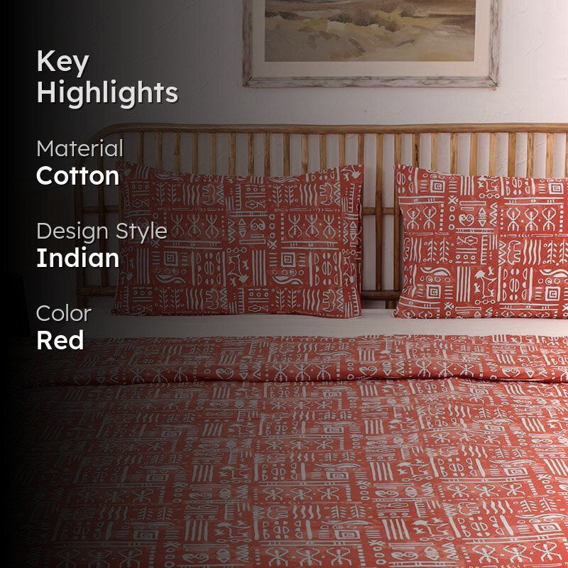 Gamathi Red Cotton Dohar media 2