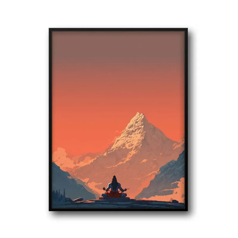 Mahadev Meditating Blissful I Wall art media 7