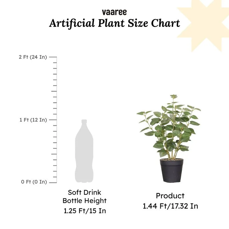 Artificial Natural Looking Pothos Big Plant With Black Fiber Pot (Green) - 1.4 Feet media 7