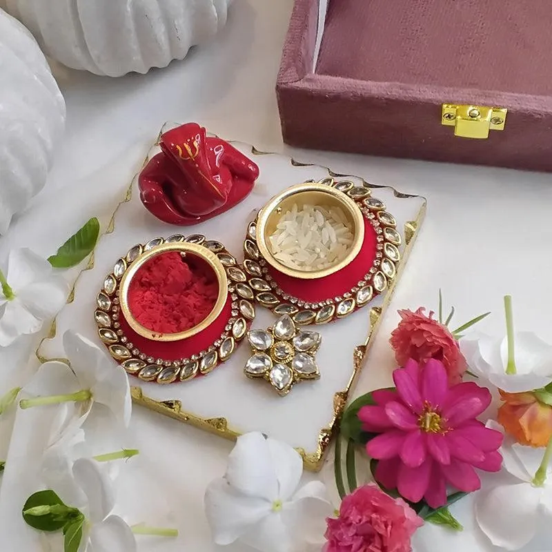 Ganapathi Marble Showpiece Gift Box media 4
