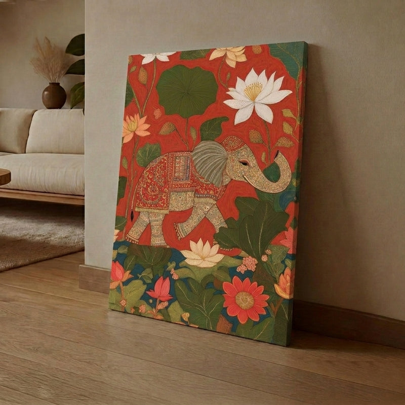 Temple Tusker Canvas Wall Art