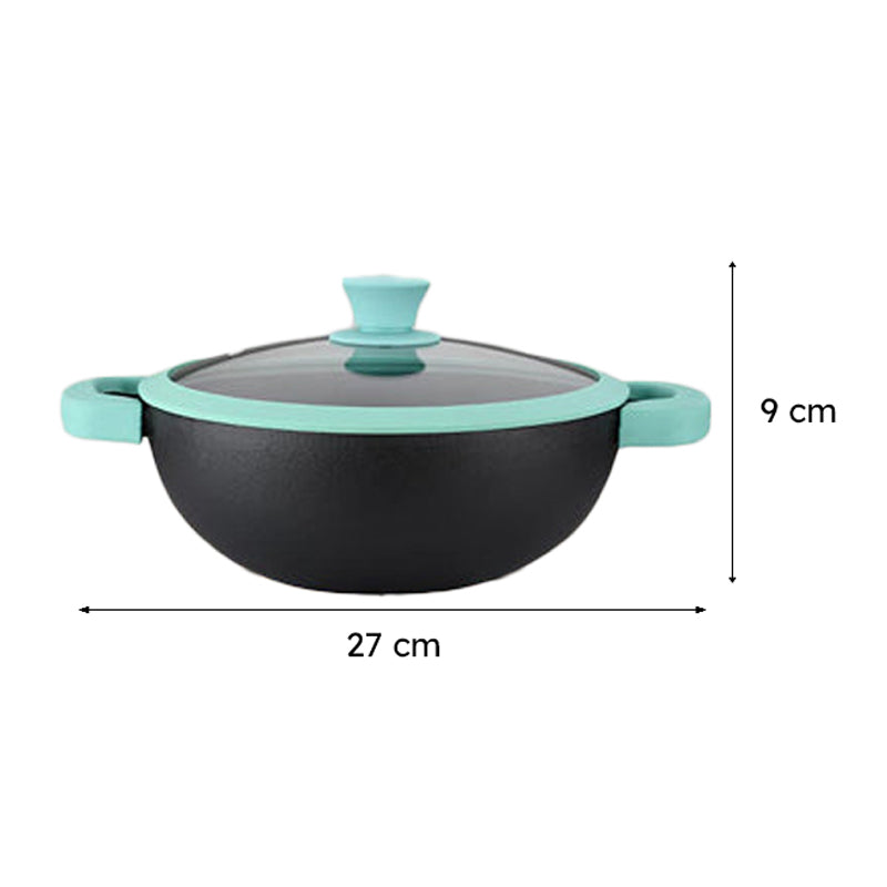 Bergner Cast Iron Kadhai With Lid - 3800 mL/11 Inches media 10