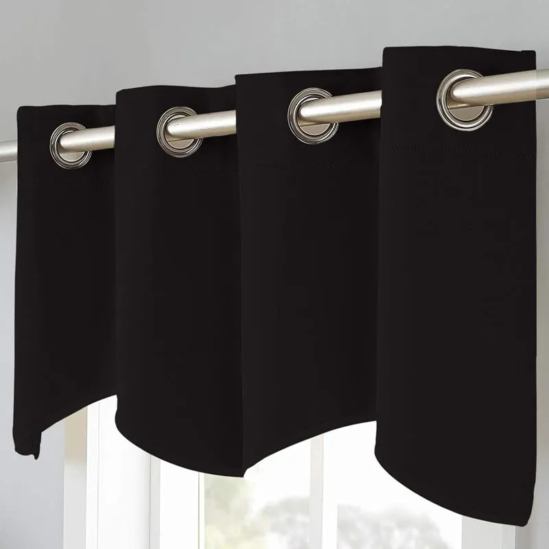 Vienna Pleated Curtain Valance (Black) - Set Of Two media 3