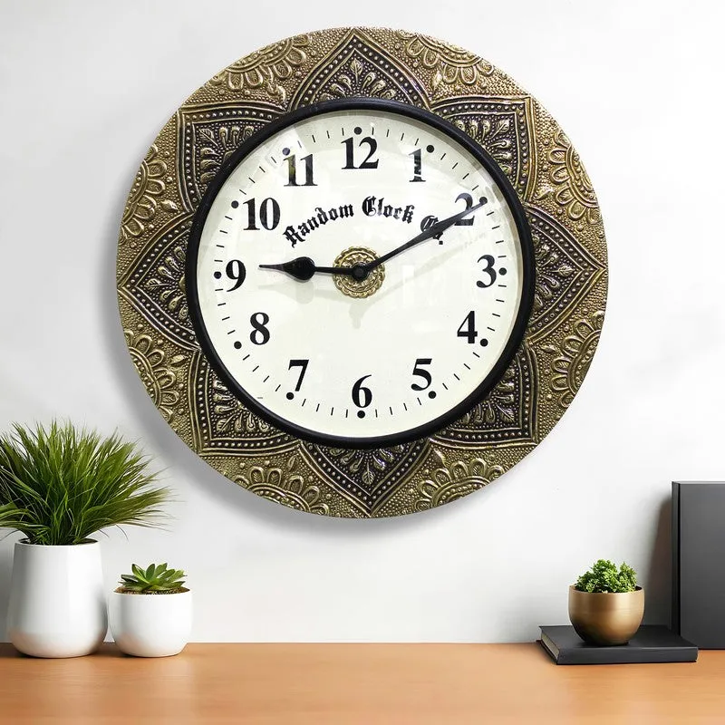 Virex Brass Analog Wall Clock media 9