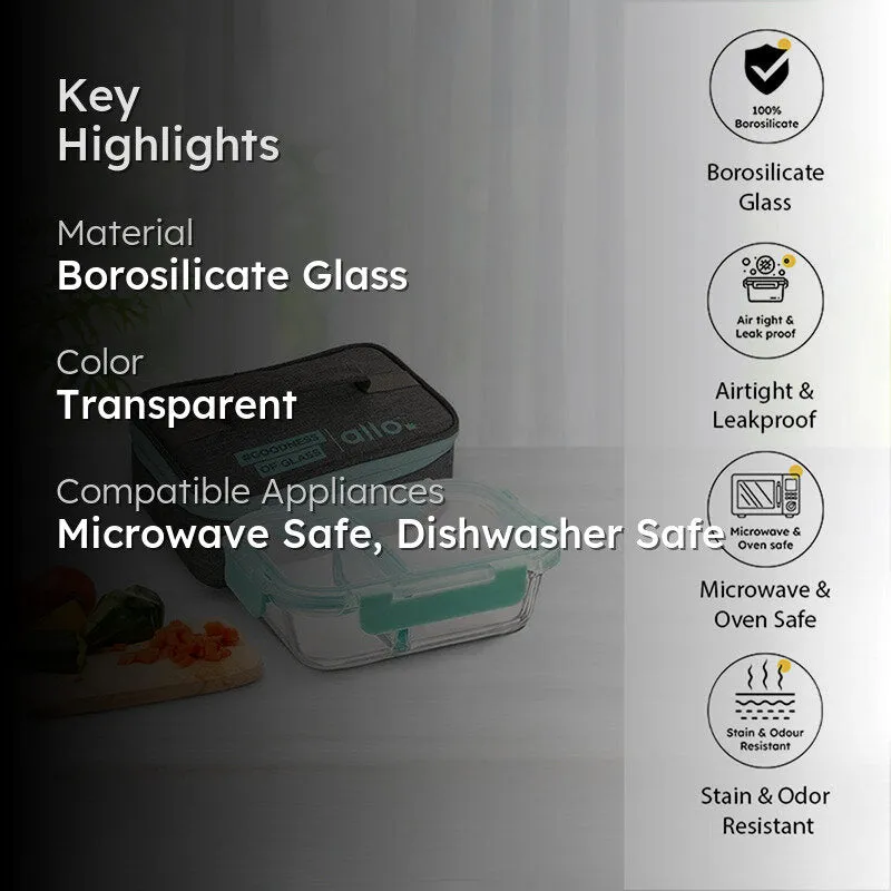 Casper Lunchbox With Bag (Grey) - 1000 ML media 2