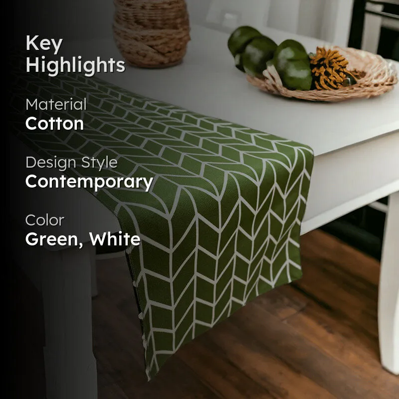 Chevron Feast Cotton Table Runner media 2