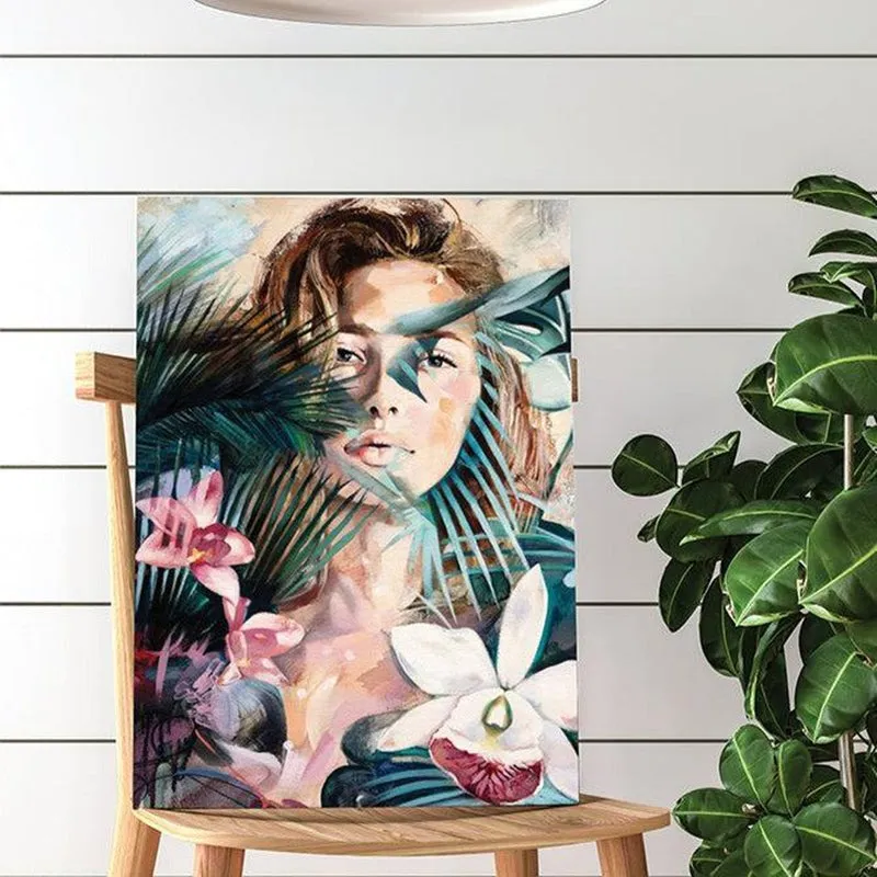 Jungle Bloom Canvas Wall Painting media 2