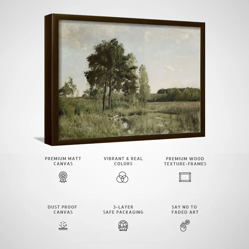 Whimsical Vista Wood Wall Art With Frame - Black media 5