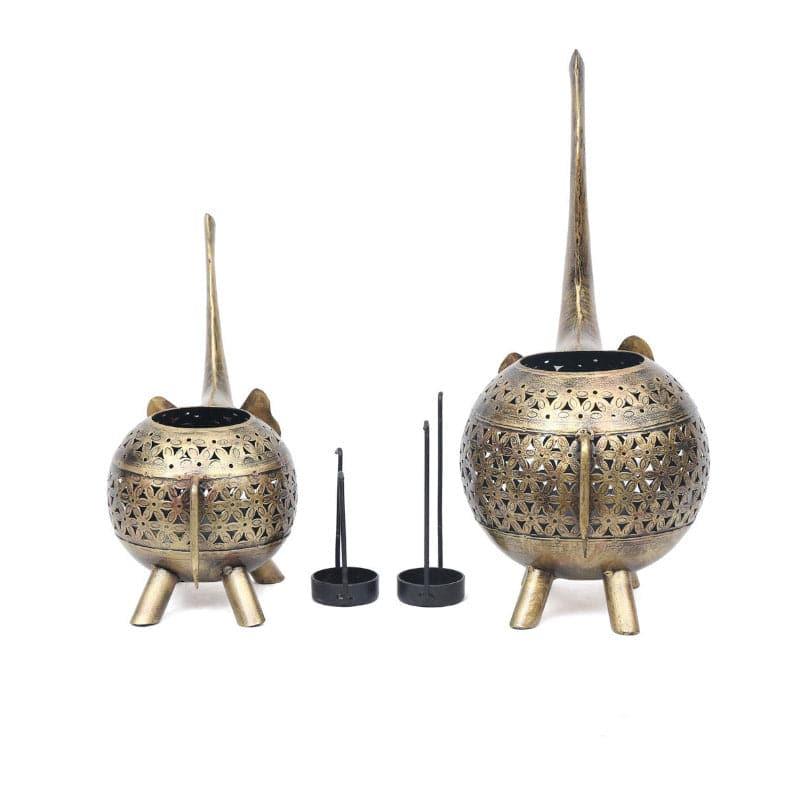 Elephant Tune Tealight Candle Holder - Set Of Two media 4