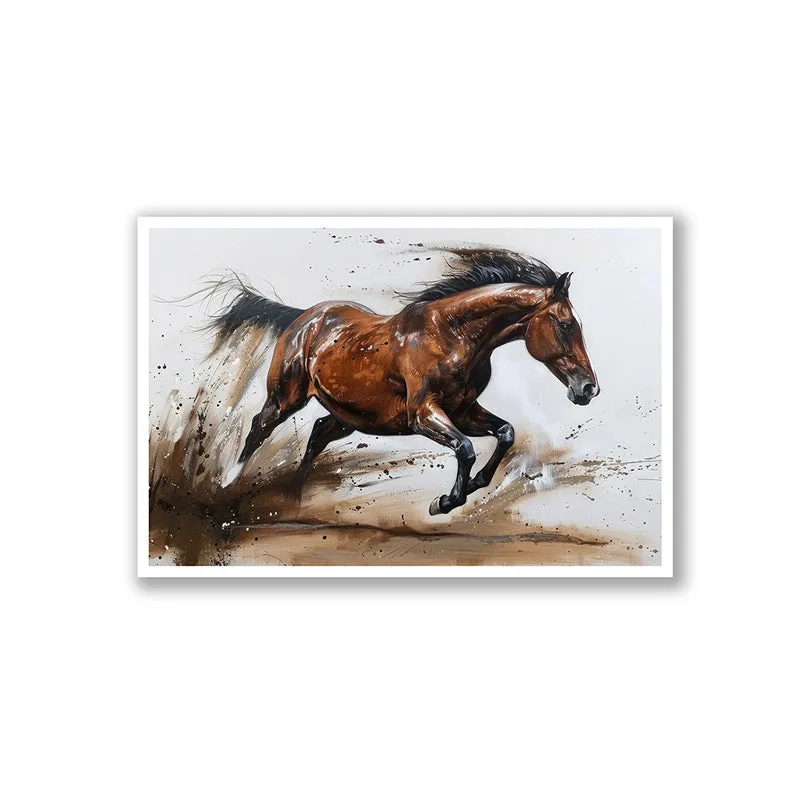 Roan Gallop Wall Art with White Frame media 3