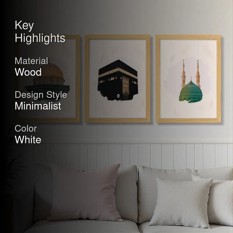 Minarets Of Makkah Wall Art - Set Of Three media 2