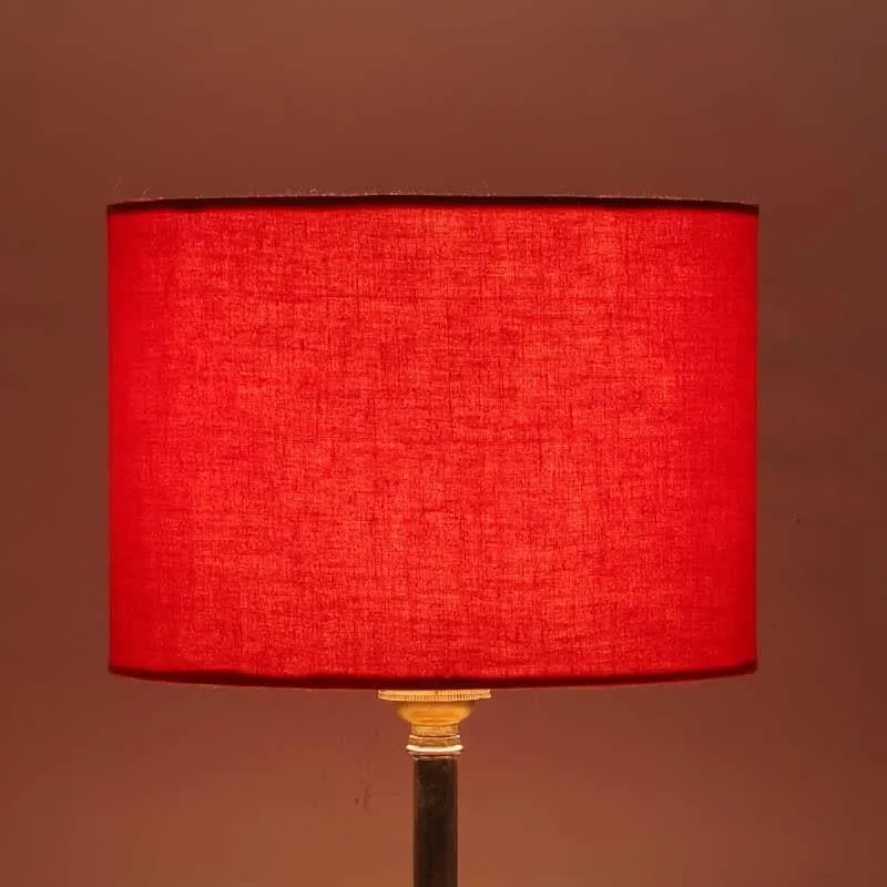 Reddie Fabric Table Lamp - Red,Brown media 5