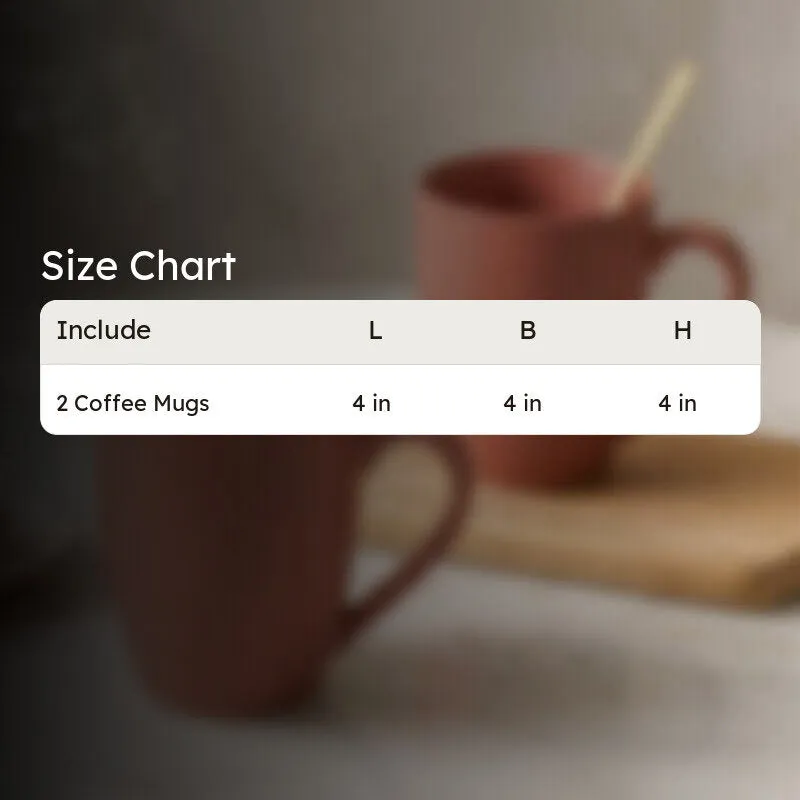 Sip & Style Ceramic Coffee Mug (Pastel Red/300 mL Each) - Set Of Two media 7