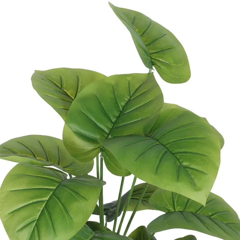 Faux Lush Rubber Plant With Black Plastic Pot - 3.3 Feet media 5