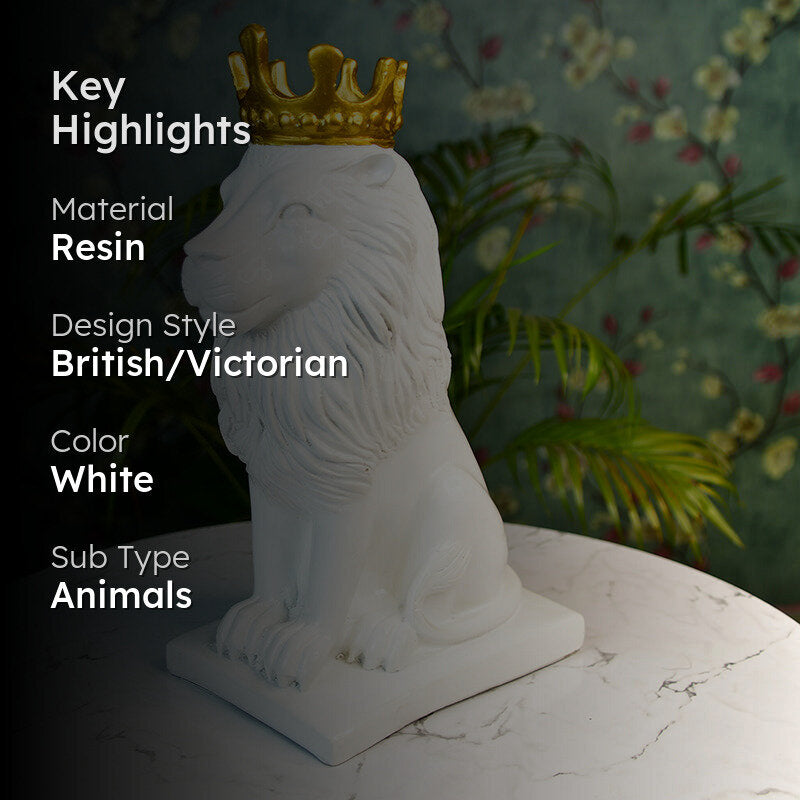 Leo Crown Showpiece - White image 2