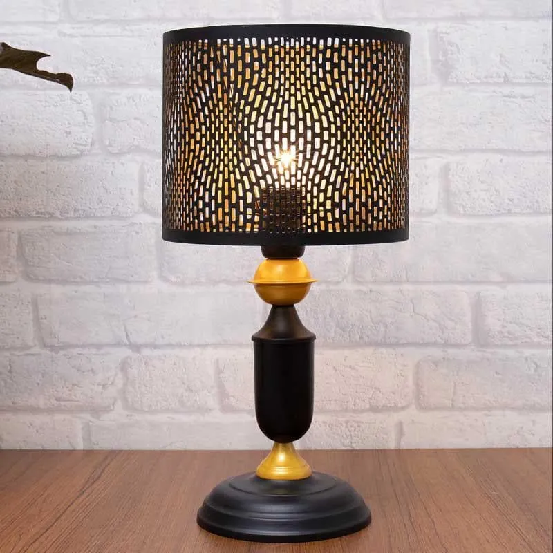 Mystical Marrakech Metal Table Lamp - Black,Gold media 1