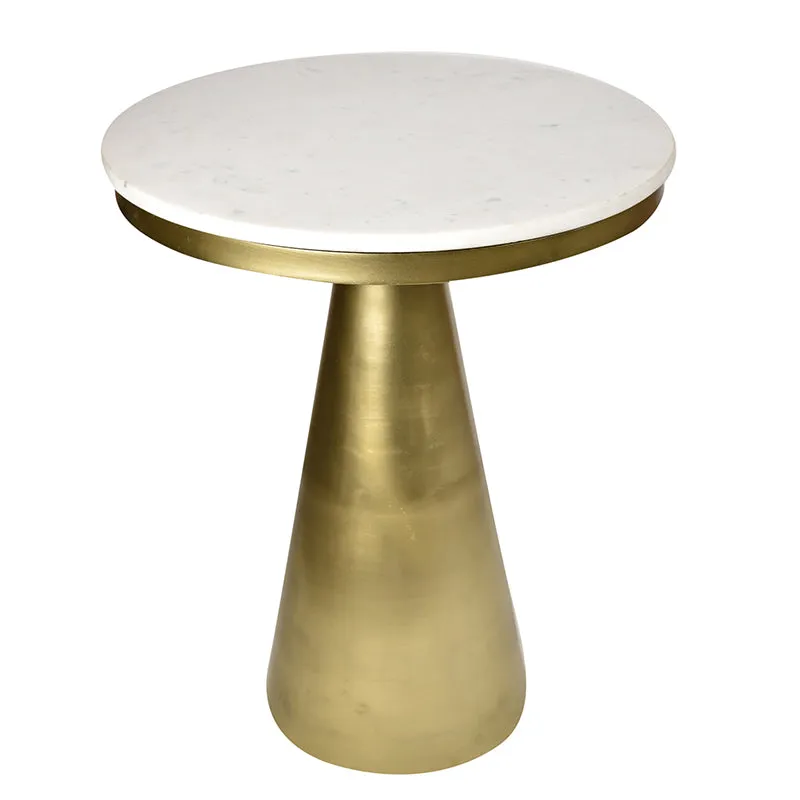 Foile Spire Stone & Aluminium Side Table media 3