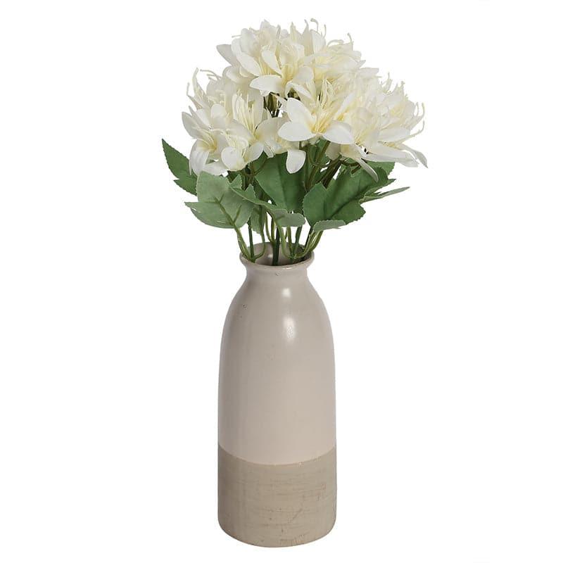 Faux Amaryllis Daisy Bunch (White) - Set Of Two media 3