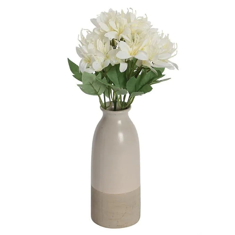 Faux Amaryllis Daisy Bunch (White) - Set Of Two media 3