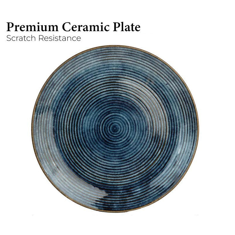 Meghneel Handmade Quarter Plate(Blue) - Set of Four media 8