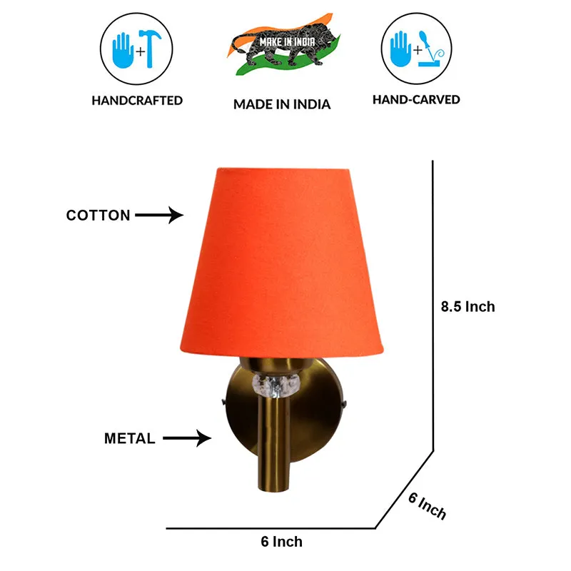 Aquilla Steel & Cotton Wall Lamp - Orange media 6
