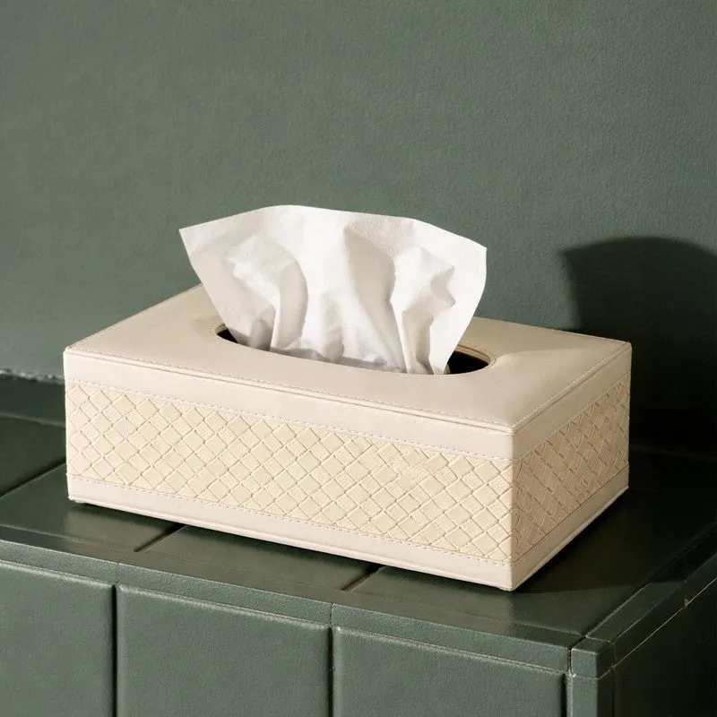 AarviDecor Velvique Faux Leather Tissue Holder media 5