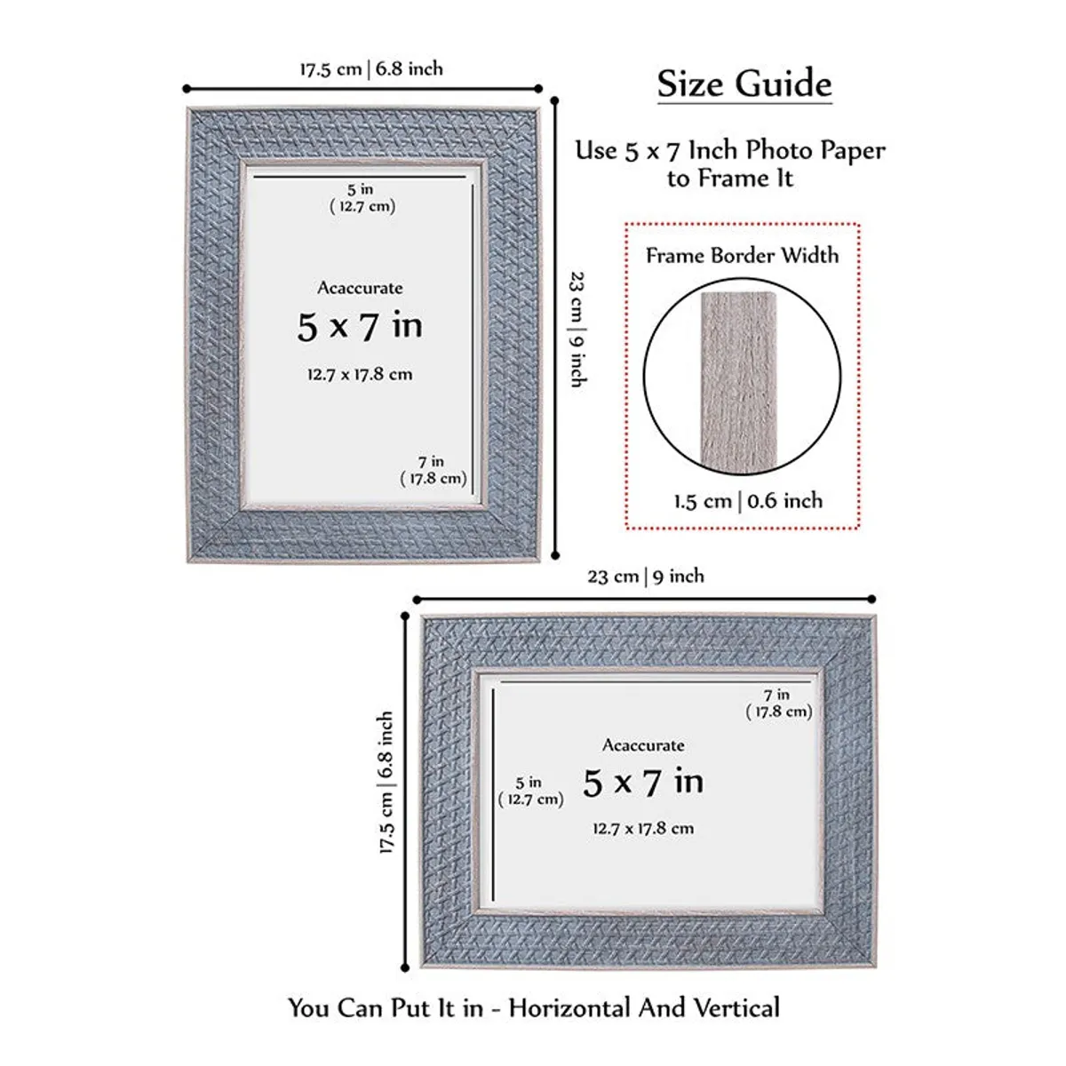 Tranquil PVC Photo Frames - Set Of Two - 10
