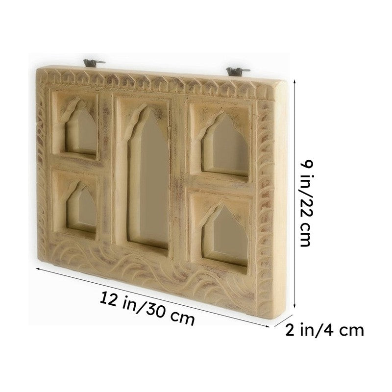 Kivra Solid Mango Wood Wall Mirror media 9