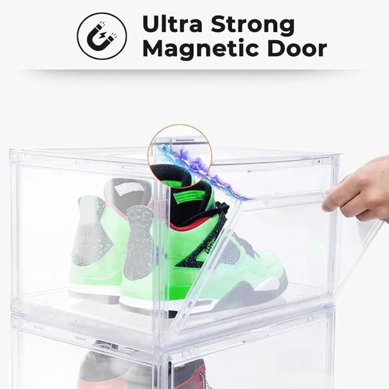 Space Saving Transparent Stackable Shoe Racks - Set Of Two media 4