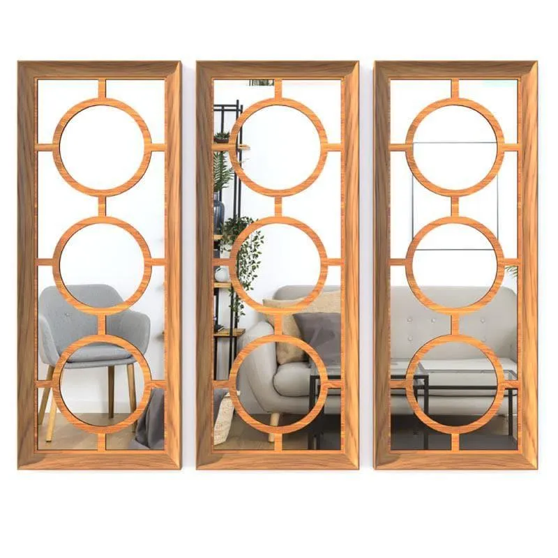 Phoenix Decorative MDF Wall Accent (Brown) - Set Of Three media 5