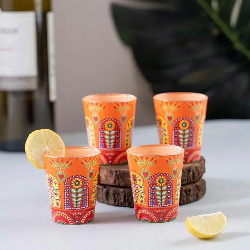 Vibrant Jharokha Shot Glass (30 ml) - Set Of Four media 1