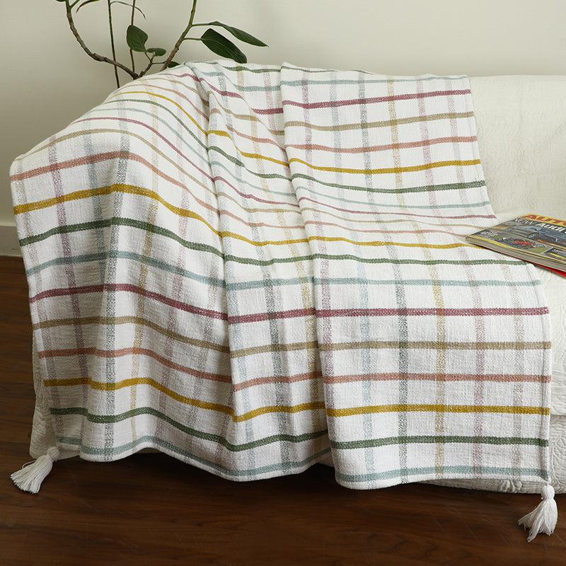 Ribbon Rest Knitted Cotton Throw