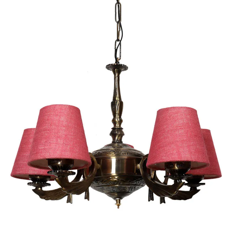 Ruddy Conical Golden Antique Ceiling Lamp media 4